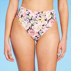 Women's High Leg High Waist Cheeky Bikini Bottoms